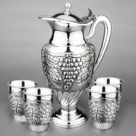 Набор для воды из серебра на 4 персоны 