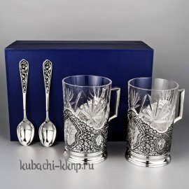 Набор подстаканник с ложкой - пд023(2)л
