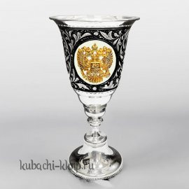 Серебряный фужер  для вина «С гербом» - бк047г