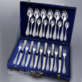 Столовый набор на 6 персон Серебряный  - sn018
