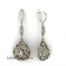 Женские серьги из белого золота - 00013e