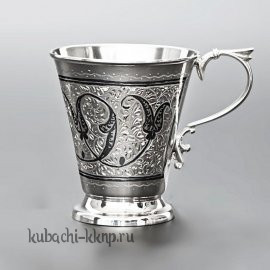 Не большая серебряная кружка, 140 мл - кр014