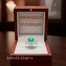 Кольцо серебро 925 с зеленым хризопразом Кубачи - к501