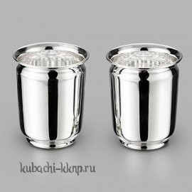 Набор двух небольших стопок из чистого серебра 999 пробы - стп099-2