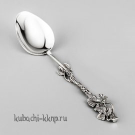 Серебряная ложка чайная «Виноградная лоза» - л0007