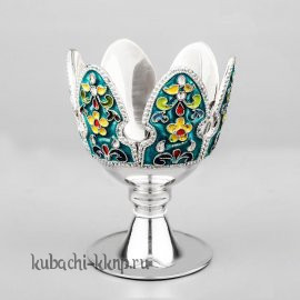 Серебряная пашотница с эмалью - ПШ033