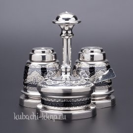 Серебряный набор для соли и перца - 42034