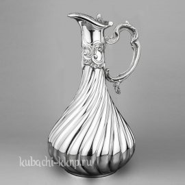Кувшин из серебра 925 пробы890 для воды или вины с крышкой - кв017