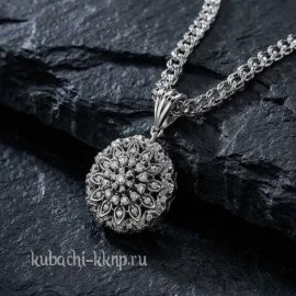 Подвеска серебряная цветок - подв238-1