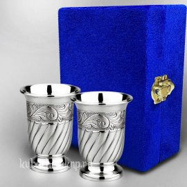Набор из двух серебряных стопок 