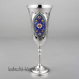 Фужер серебряный для шаманского «Глазурь» - ф065с