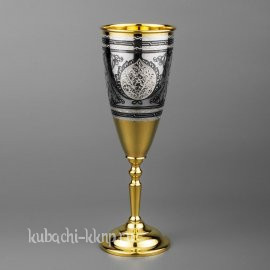 Фужер из серебра с позолотой - ф062