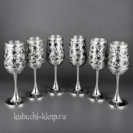 Набор серебряных фужеров «Эксклюзив» - ф080-6