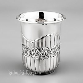 Серебряная стопка с узором «Ромашка» - стп041