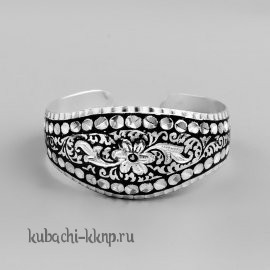 Серебряный браслет Кубачи лазерной гравировкой - БР47
