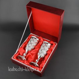 Набор серебряных фужеров «Лазер» - ф047-2