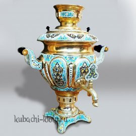 Серебряный электрический самовар 