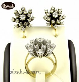 Комплект «снежок» с бриллиантами. - сне01к.