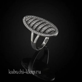 Серебряное кольцо 925 пробы с фианитами - к832