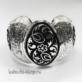 Серебряный жесткий уникальный браслет  - БР245