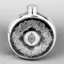 Серебряная фляга с гербом ФСБ  России - фл115ф