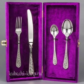 Набор десертный на 1 персону без черни - э08