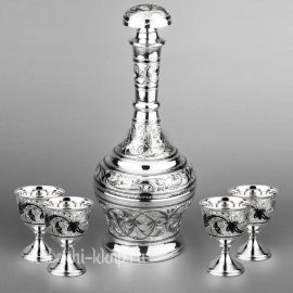 Набор для крепких напитков из серебра 