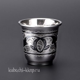 Стопка Серебряная с узором Кубачи - стп002