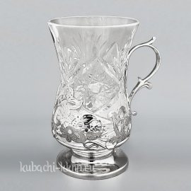 Восточный серебряный подстаканник - ПД084