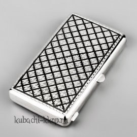 Серебряный портсигар «Ромб» - пдс029