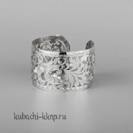 Резной кубачинский браслет из серебра - бр196