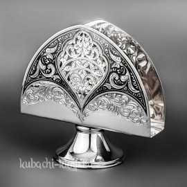 Салфетница из серебра  производства Кубачи - сл012