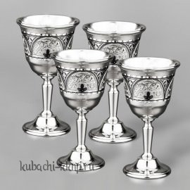 Набор серебряных рюмок «На четверых» - р0003-4