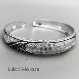 Тонкий серебряный браслет 