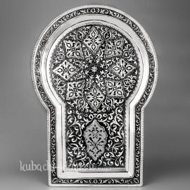 Поднос из серебра «Люкс» - пдн033