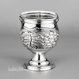 Серебряная солонка со стеклом 