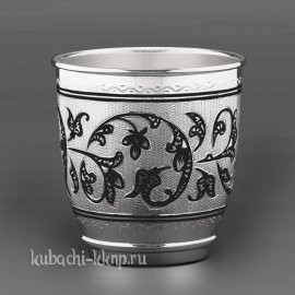 Серебряный стакан Гроздья винограда - ст053