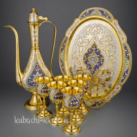 Серебряный коньячный набор «С любовью» - вн008