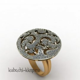 Кольцо из золота с фианитами 