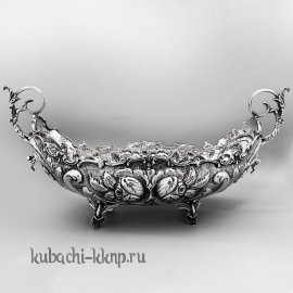 Серебряная большая винтажная конфетница - КФ206