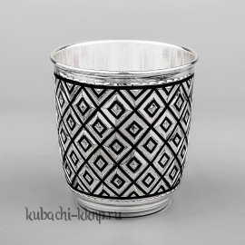 Серебряный стакан с чернением 