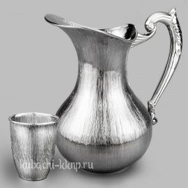 Серебряный набор с одним стаканом для воды 
