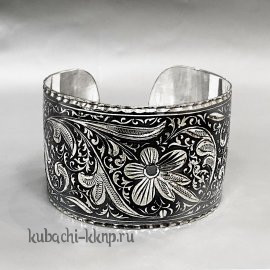 Серебряный браслет с чернением - бр014