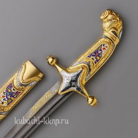 Кубачинская сабля с позолотой - саб07