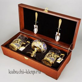 Чайный набор из серебра «Финифть»! - чср022