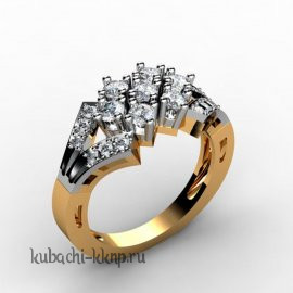 Нежное женское золотое кольцо - 00072r