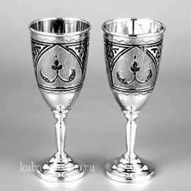 Набор серебряных рюмок на свадьбу - р00037-2