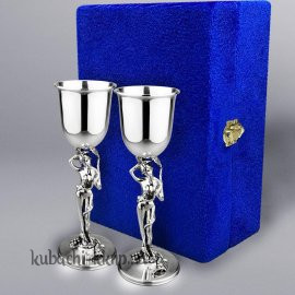 Набор роскошных серебряных фужеров 