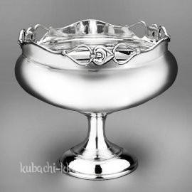 Большая серебряная ваза для фруктов 