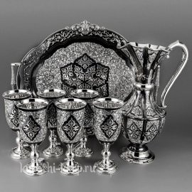 Серебряный набор для питья  «Грация» - ндв018